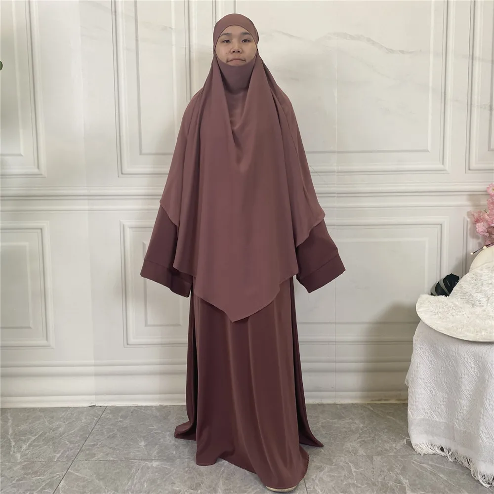 

Muslim Long Khimar Jilbab Jubha Ramadan Formal Prayer Garment Hijab Women Niqab Burka Islamic Turkey Namaz Burka Musulman Eid