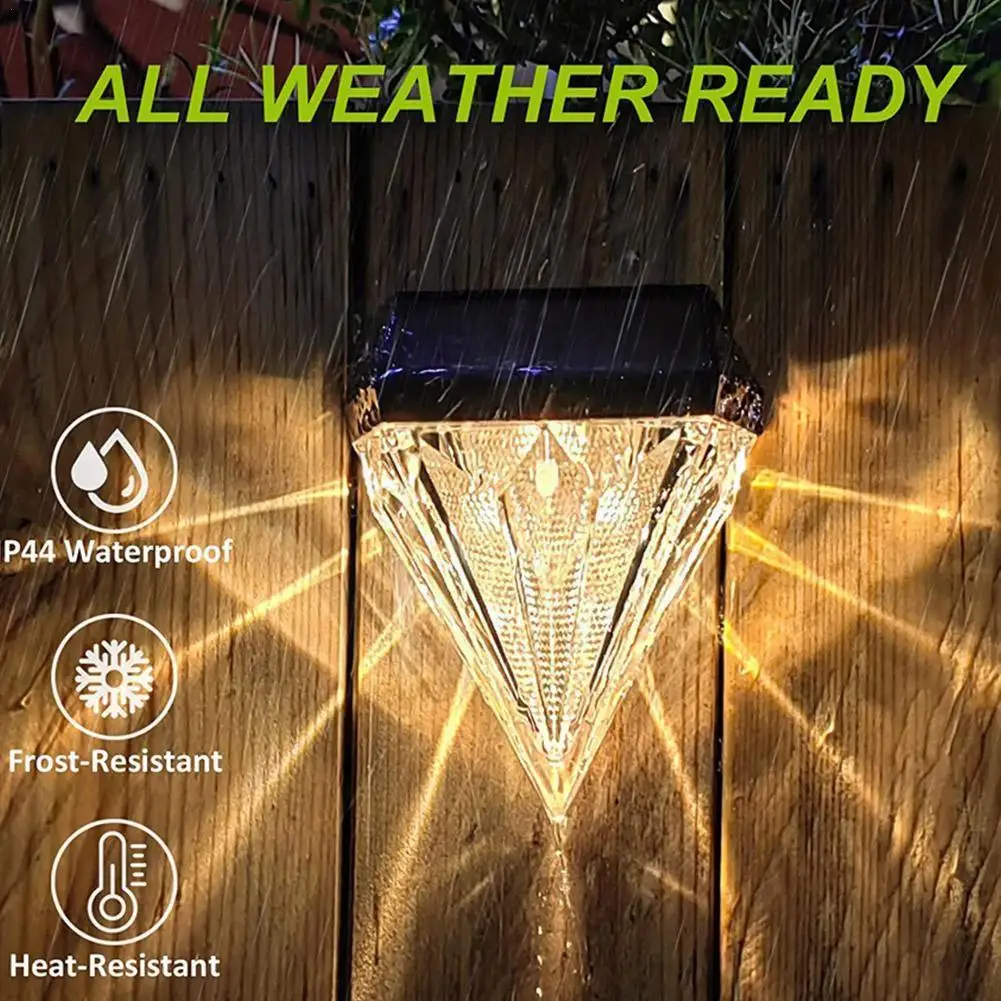 

Светодиодный настенный светильник на солнечной батарее Q0u9, водонепроницаемая автоматическая лампа для внутреннего дворика с питанием от с...