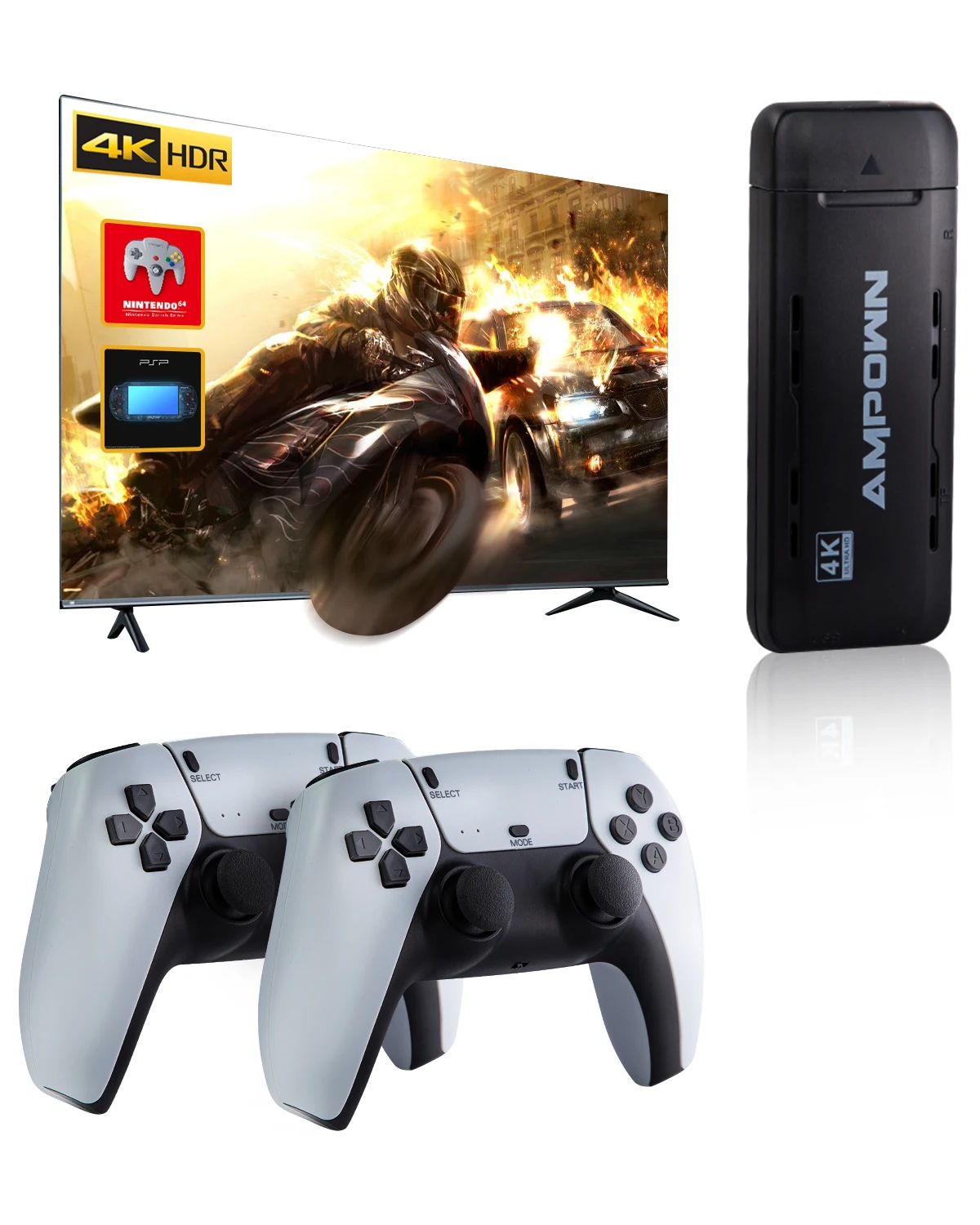 Новинка 2022 игровая консоль U9 портативный домашний ТВ мини-джойстик 2 4G HD