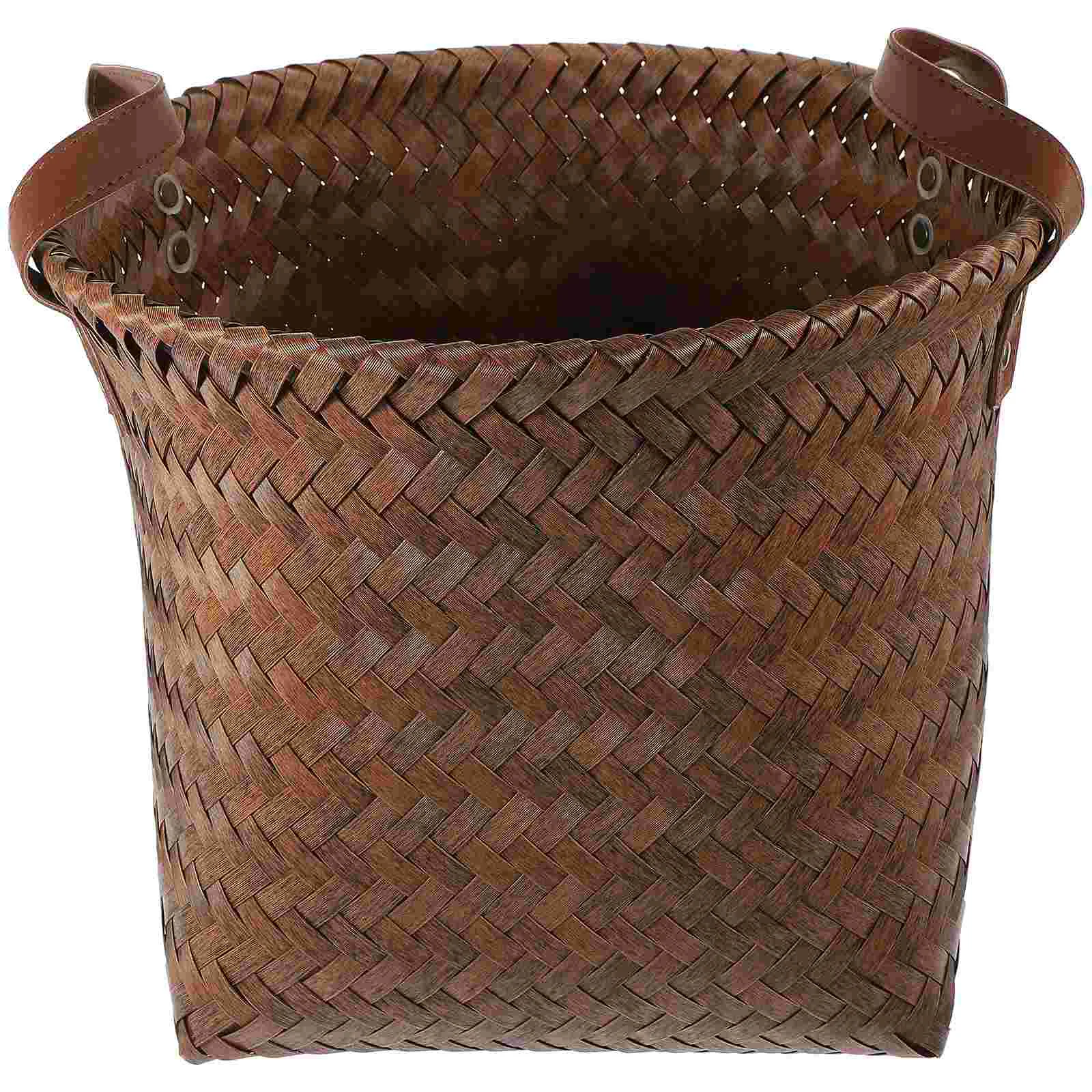 

Woven Basket Daily Necessities Basket Imitation Rattan Tabletop Sundries Finishing Basket