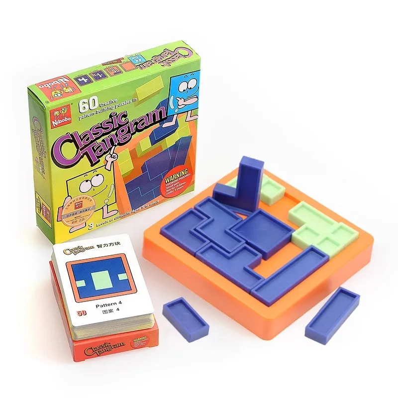 Классическая пластиковая игрушка Танграм семейная настольная игра шаблон