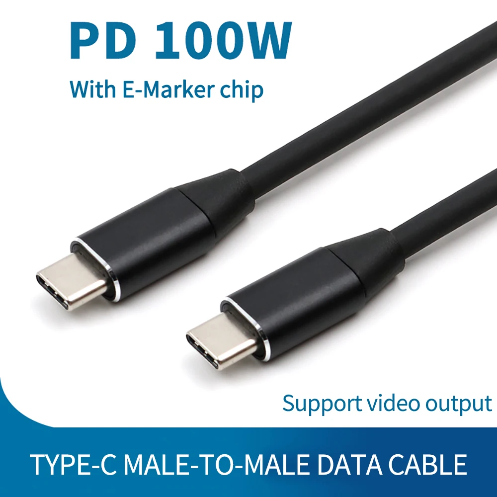 Фото USB-кабель PD 100 Вт USB C to Type C Кабель для быстрой зарядки для Xiaomi Samsung Huawei MacBook iPad 5A Шнур для мобильного телефона Тип USB-кабеля №1