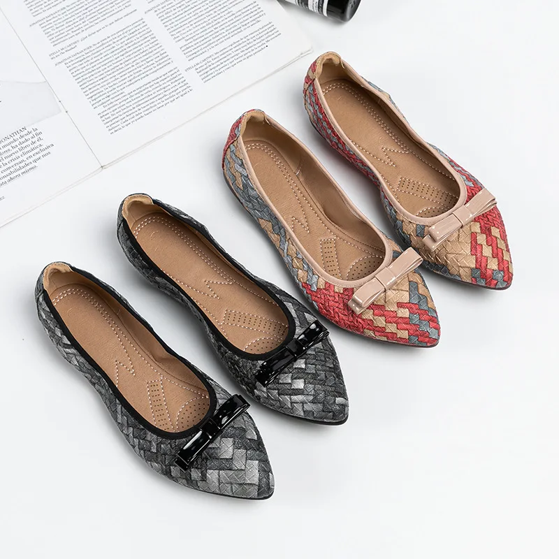 

Модная женская обувь, удобная женская обувь на мягкой подошве с бантом, женская обувь, женская обувь WSH4829