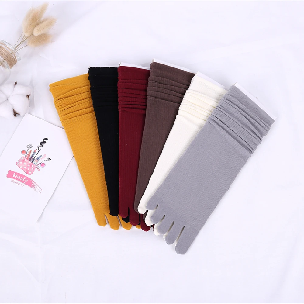 Женские новые модные летние весенние удобные бархатные носки с пятью пальцами