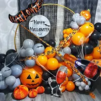 Halloween Party Balloon Decorations Bat Cobweb Wine Glass Shape Balloon Horror Atmosphere Layout Supplies Home Decor Accessories