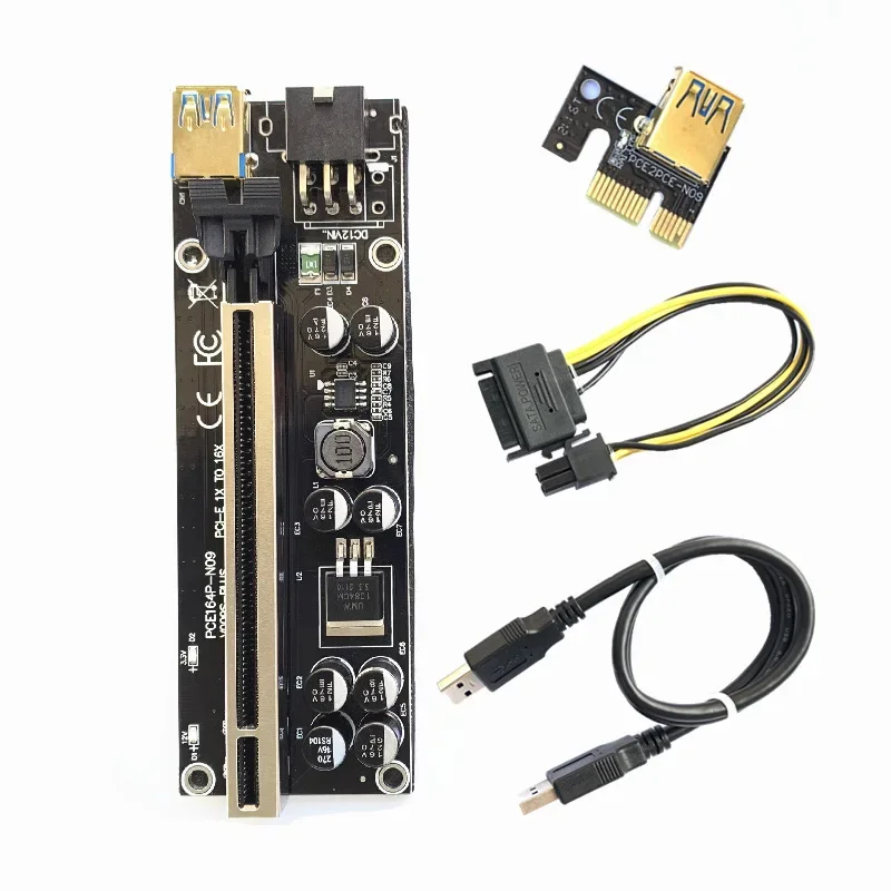 VER009 USB 3.0 PCI-E Райзер VER 009S Экспресс 1X 4x 8x 16x адаптер карта SATA 15Pin до 6 Pin кабель питания