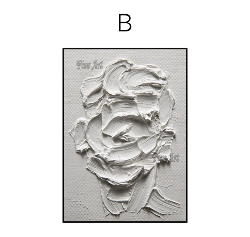 Современная Масляная картина с изображением лица текстурированный реферат