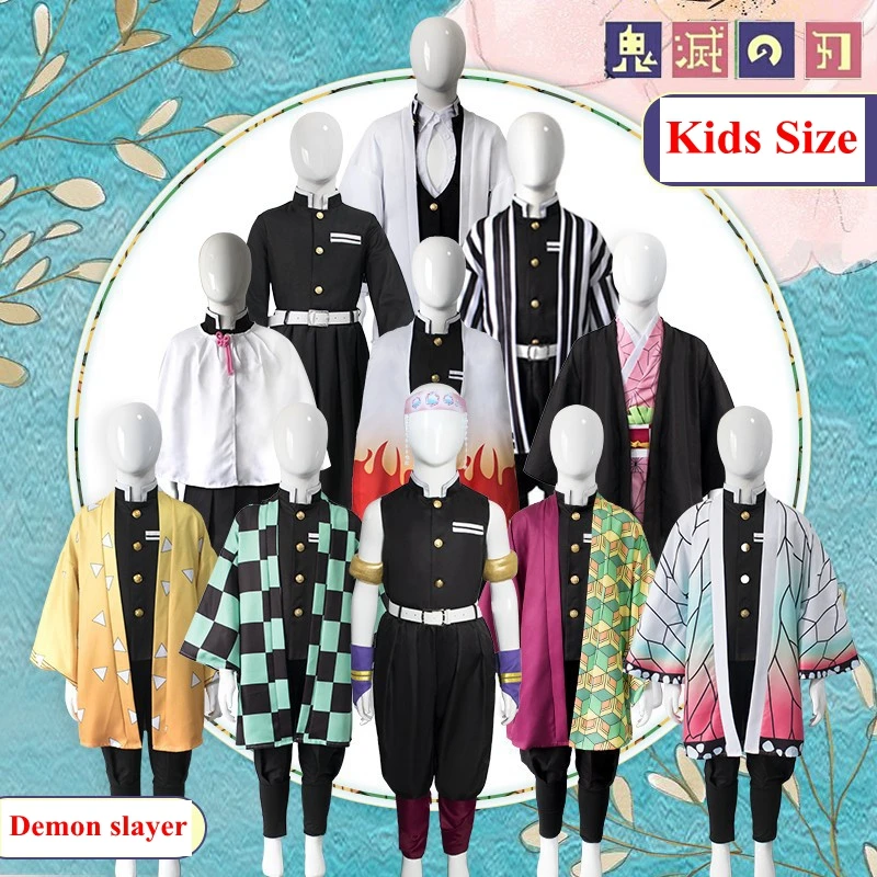 

Kids Anime Kimetsu no Yaiba Demon Slayer Cosplay Costume Boys Girls Kamado Nezuko Kochou Shinobu Kanroji Mitsuri Cosplay Kimono