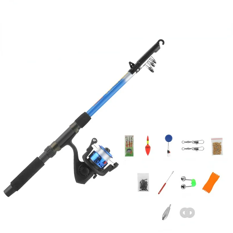 

Fishing Reel Fishing Gear Set Portable Accessories Bag Fishing Rod String Hook Fishing Float Lead Sinker Space Bean Set