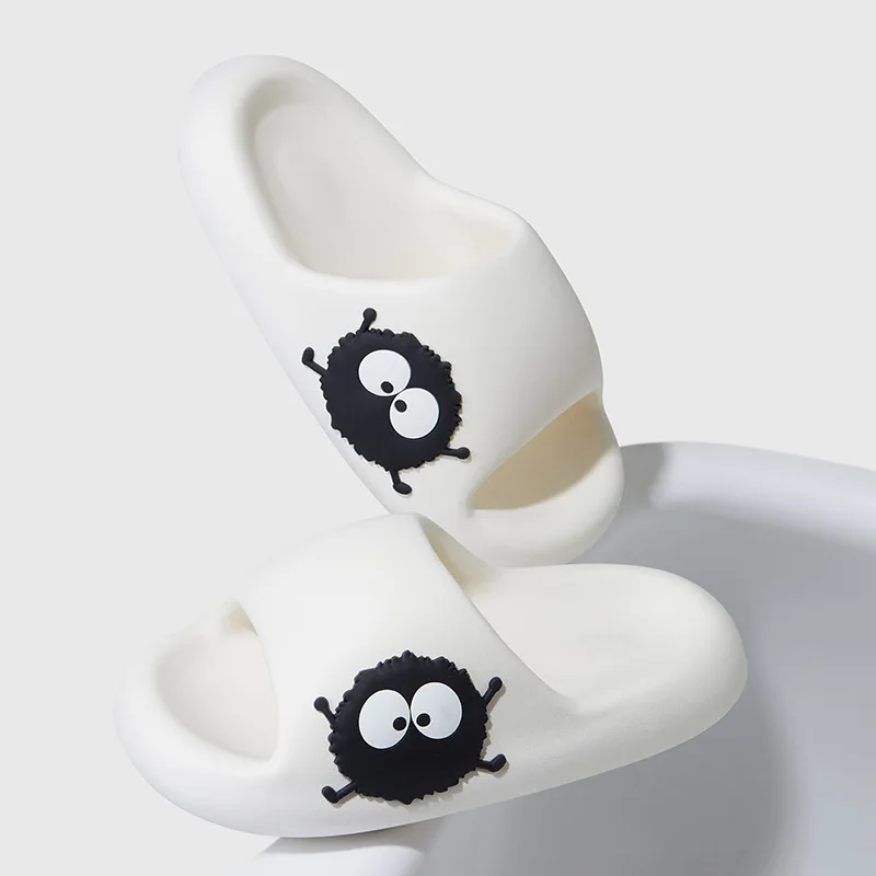 Women Cartoon Briquettes Decor Bread Slippers Indoor Home Bathroom Non-Slip Slides Light EVA Soft Sandals Couple Platform Shoes