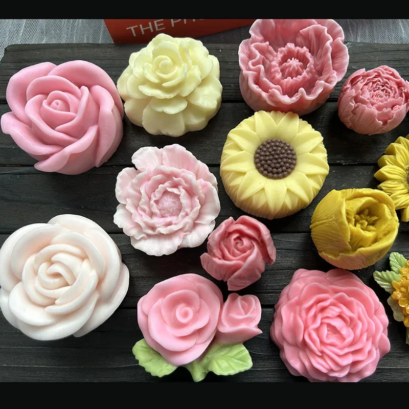 3D стереоскопическая Цветочная серия силиконовая форма для свечей ручной цветок