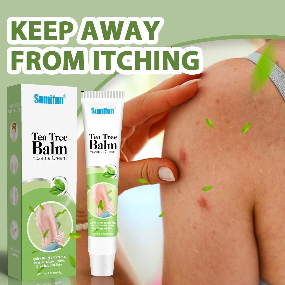 

20g Tea Tree Oil Eczema Ointment Treat Dermatitis Psoriasis Antibacterial Cream Skin Anti-Itch Care Plaster