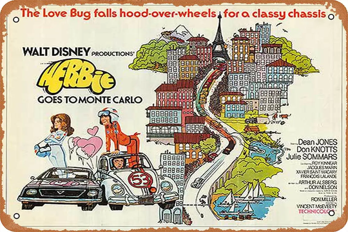 Винтажный металлический жестяной ретро знак muzuput герби ходит в Монте-Карло 8x12