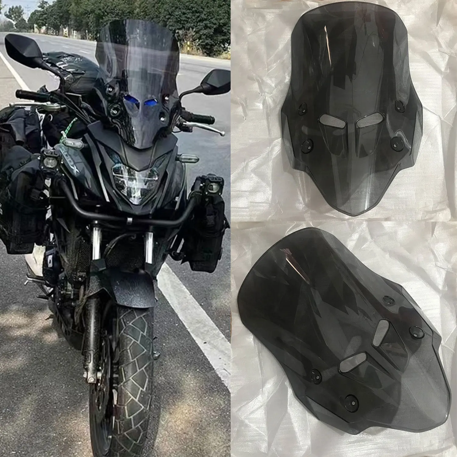 Для Honda CB500X CB400X CB 500X 2018 2019 2020 2021 2022 2023 2024 лобовое стекло с двойным пузырьком