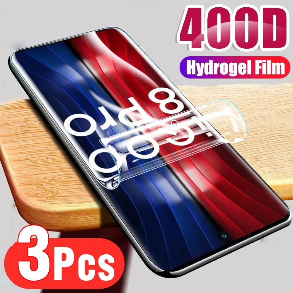 

3PCS Hydrogel Film For Vivo iQOO 8 9 Pro Z1 Z1X Z5 Z6 Z6X U3 U5 Screen Protector On Vivo X Note X80 X70 X60 Pro Plus Not Glass