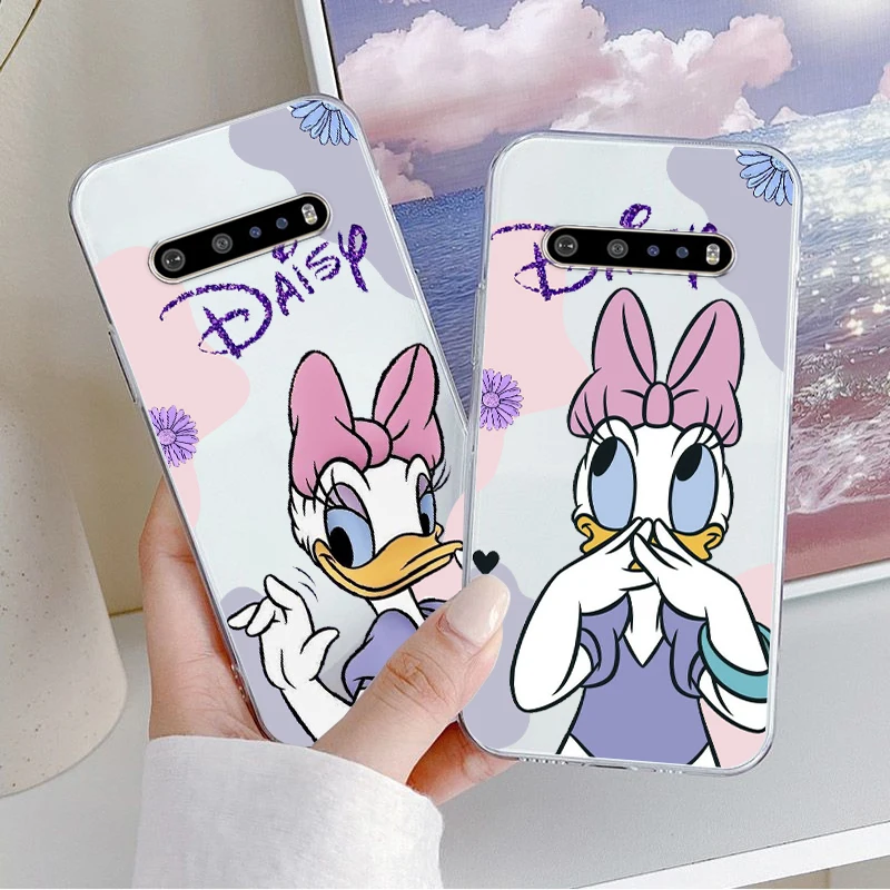 

Cute Donald Duck Daisy Disney Phone Case For Google Pixel 7 6 Pro 6A 5A 5 LG K92 K42 K22 K71 K61 K51 K41S G8 Transparent