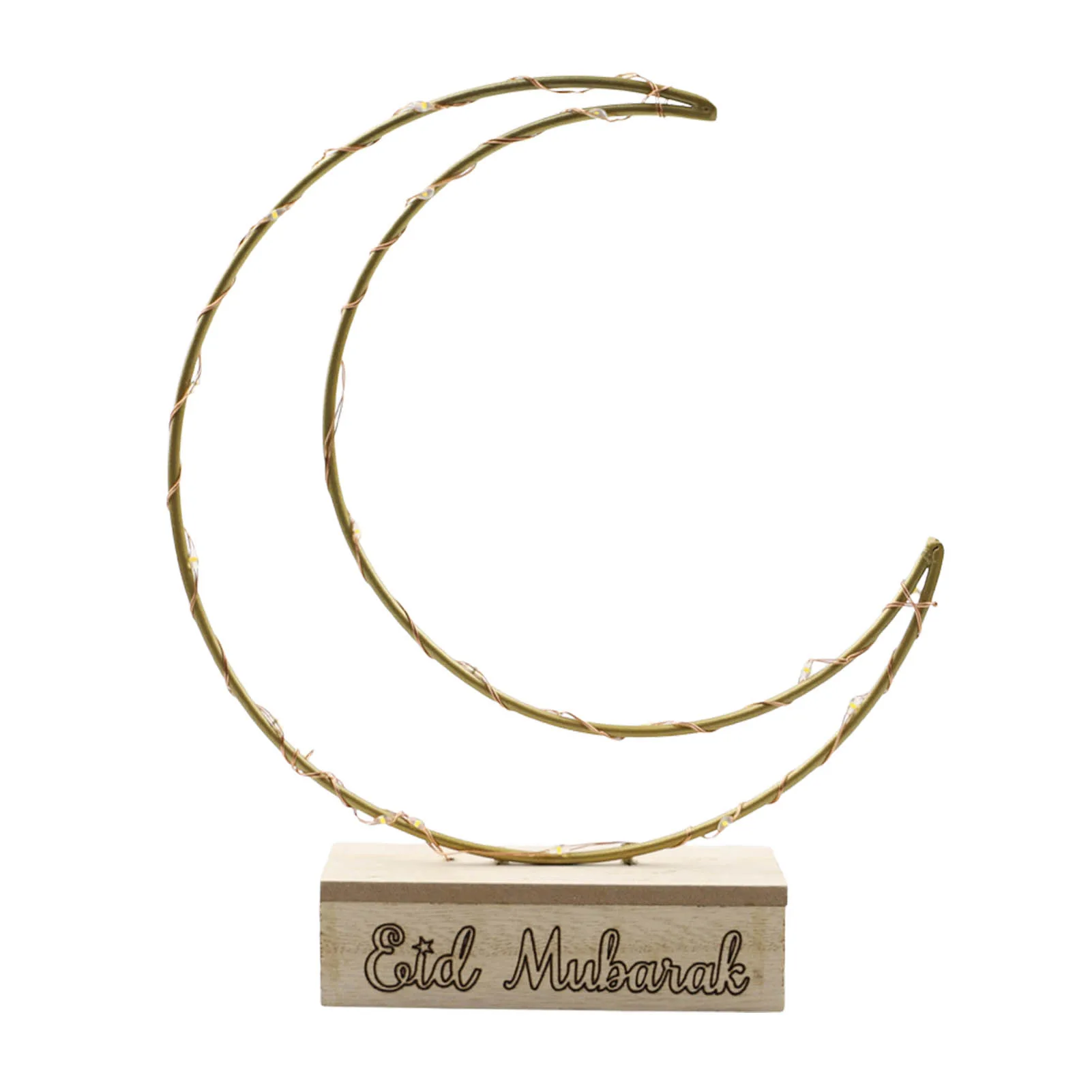 

Украшения для Рамадана Mubarak Eid Рамадан деревянный настольный декор с подсветкой Раман кареем полые Луна Звезда настольные украшения для