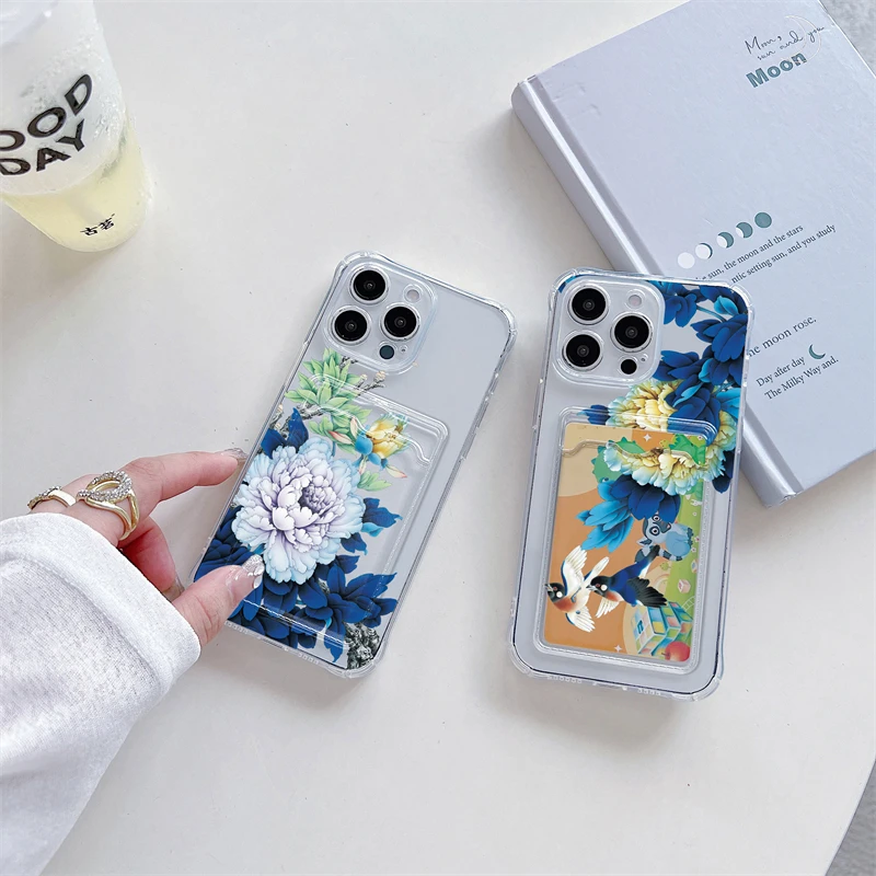 Прозрачный силиконовый чехол-бумажник с отделением для карт OPPO Realme C55 C53 C35 C33 C31 C30