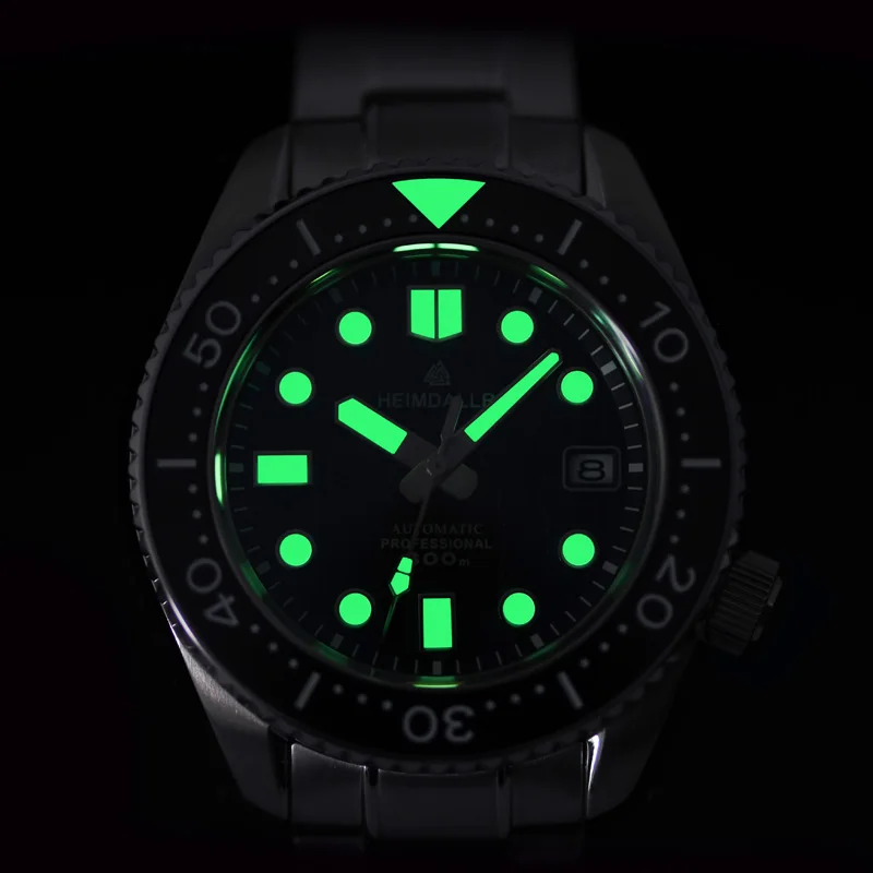 Мужские часы Heimdallr MM300 Diver, водонепроницаемые до 30 АТМ, с сапфировым стеклом, светящимся покрытием C3, сталью 316L, автоматическим механизмом NH35, браслетом из 3 звеньев. (art.: 3920d8aa2245e) - 3920d8aa2245e
