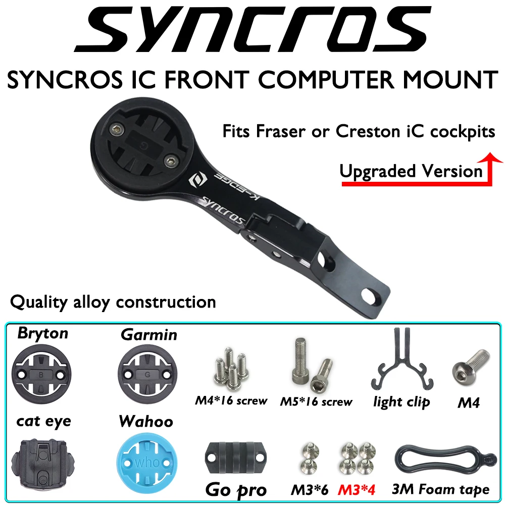 

SYNCROS Road Bike Stopwatch Garmin Bracket Creston IC 1:1 Integrated Cables Handlebar Computer Stand Bicycle Accessorie