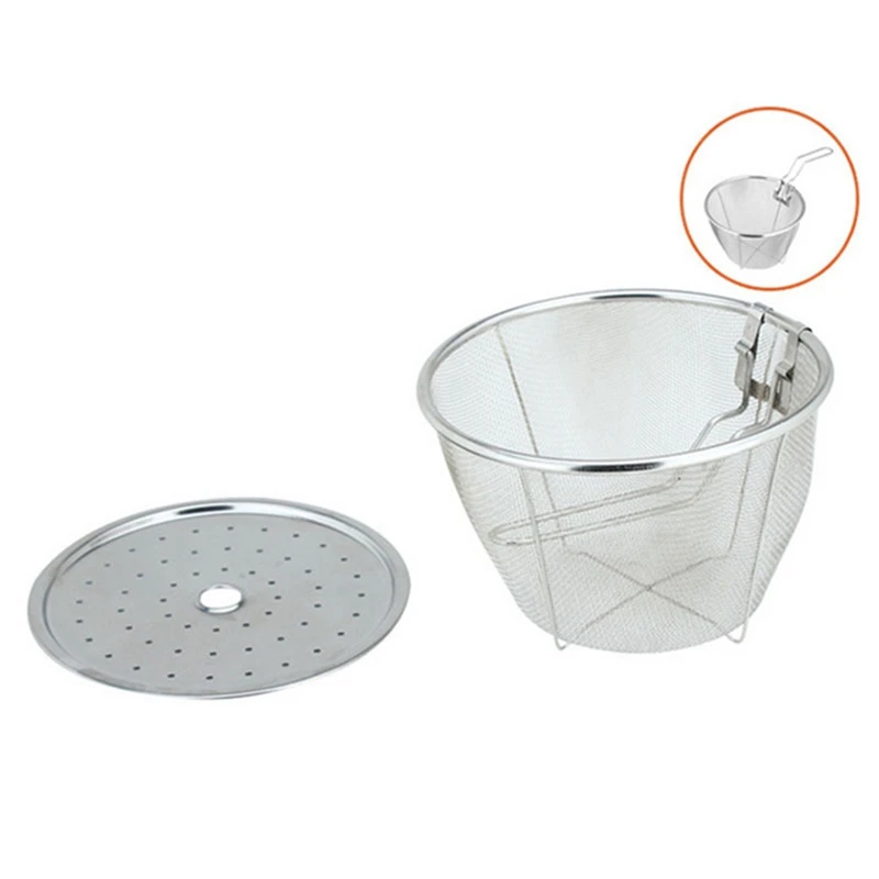 Кастрюля для приготовления пищи на пару и жарки с поддоном корзиной