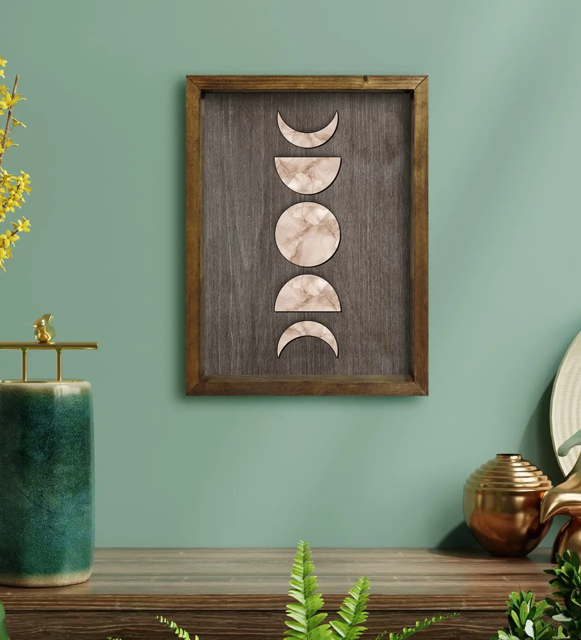 

BK домашнего Луны и солнца дизайн натурального дерева защелка Tablo-1