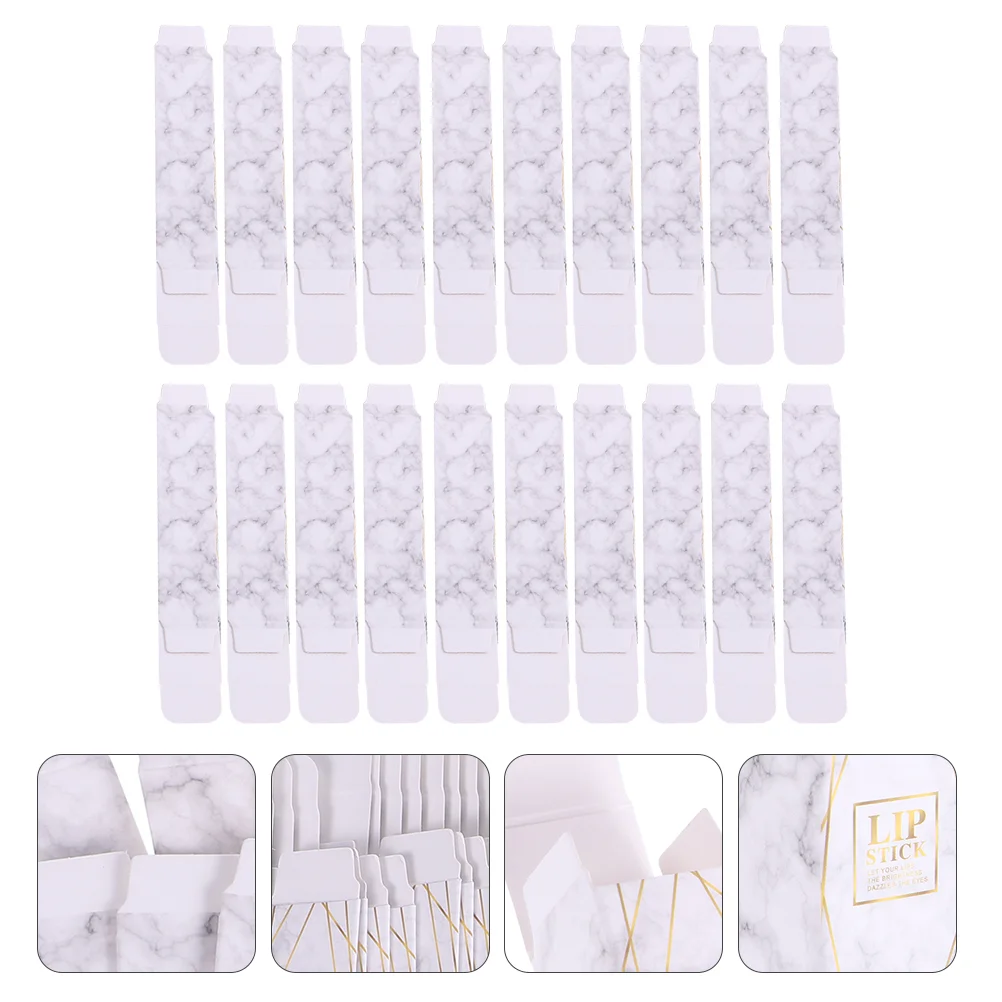 

50Pcs Lip Pomade Box Paper Lipstick Container Lipstick Box Paper Gift Box for Store Shop