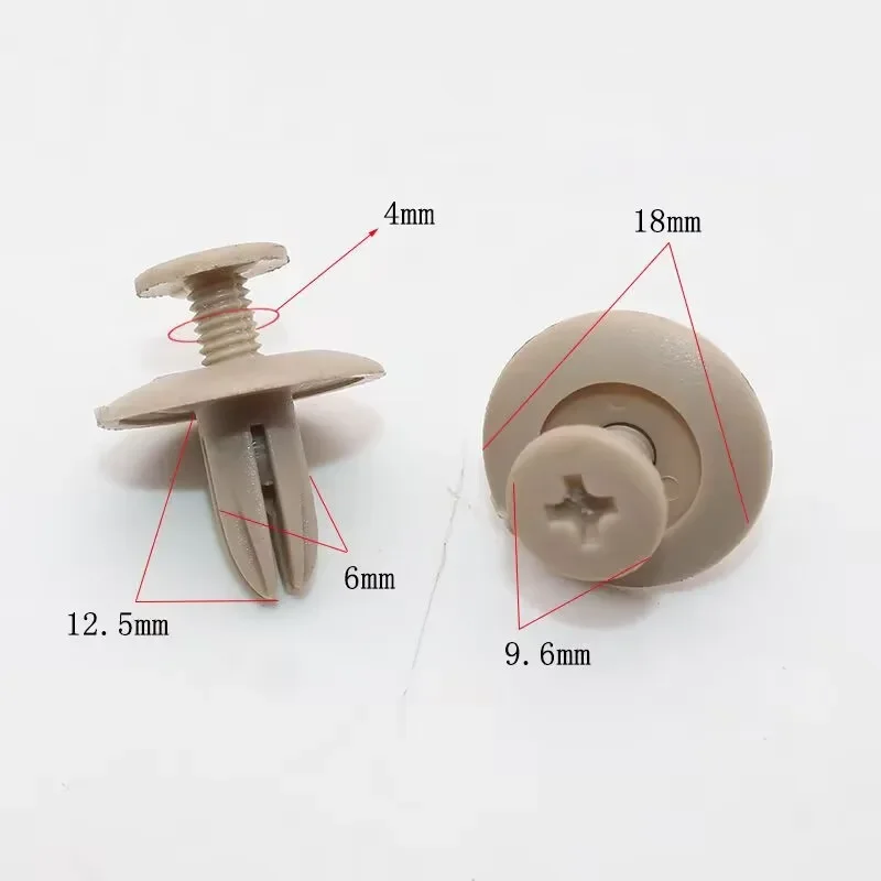 

Автомобильный бампер, крыло, багажник, серый, бежевый, белый, пластиковая заклепка, универсальные расширительные винты с отверстиями 6 мм, крепежный зажим для всех автомобилей