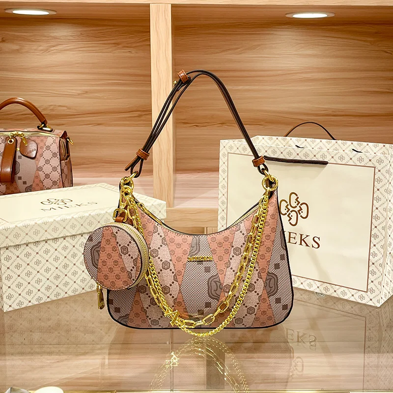 Модная женская сумка через плечо из воловьей кожи с мягким клетчатым узором