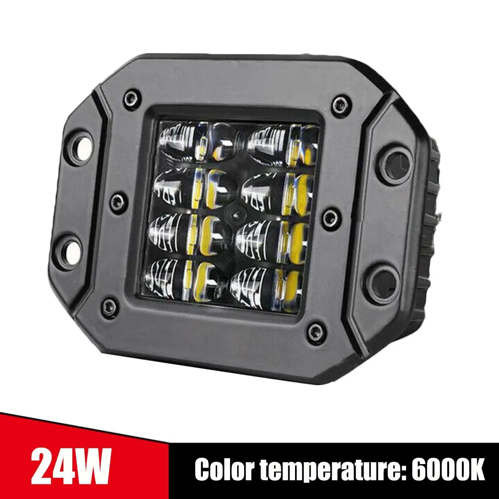 

5" 40w Flush Mount Led Work Light For Tractors Oat Auto Off Road 4x4 12v 24v Spotlight Led Light Bar Car Driving Lamp X5u6