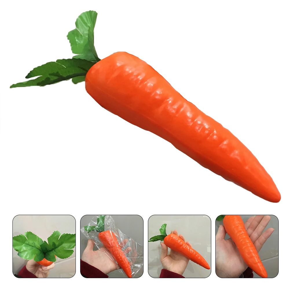 12pcs Artificial Carrot Decor Carrot Photo Props Funny Fake Carrot Adornments