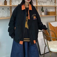 new corduroy jackets women baseball jacket korean harajuku coats 2021 spring autumn lady streetwear gothic outerwear windbreaker