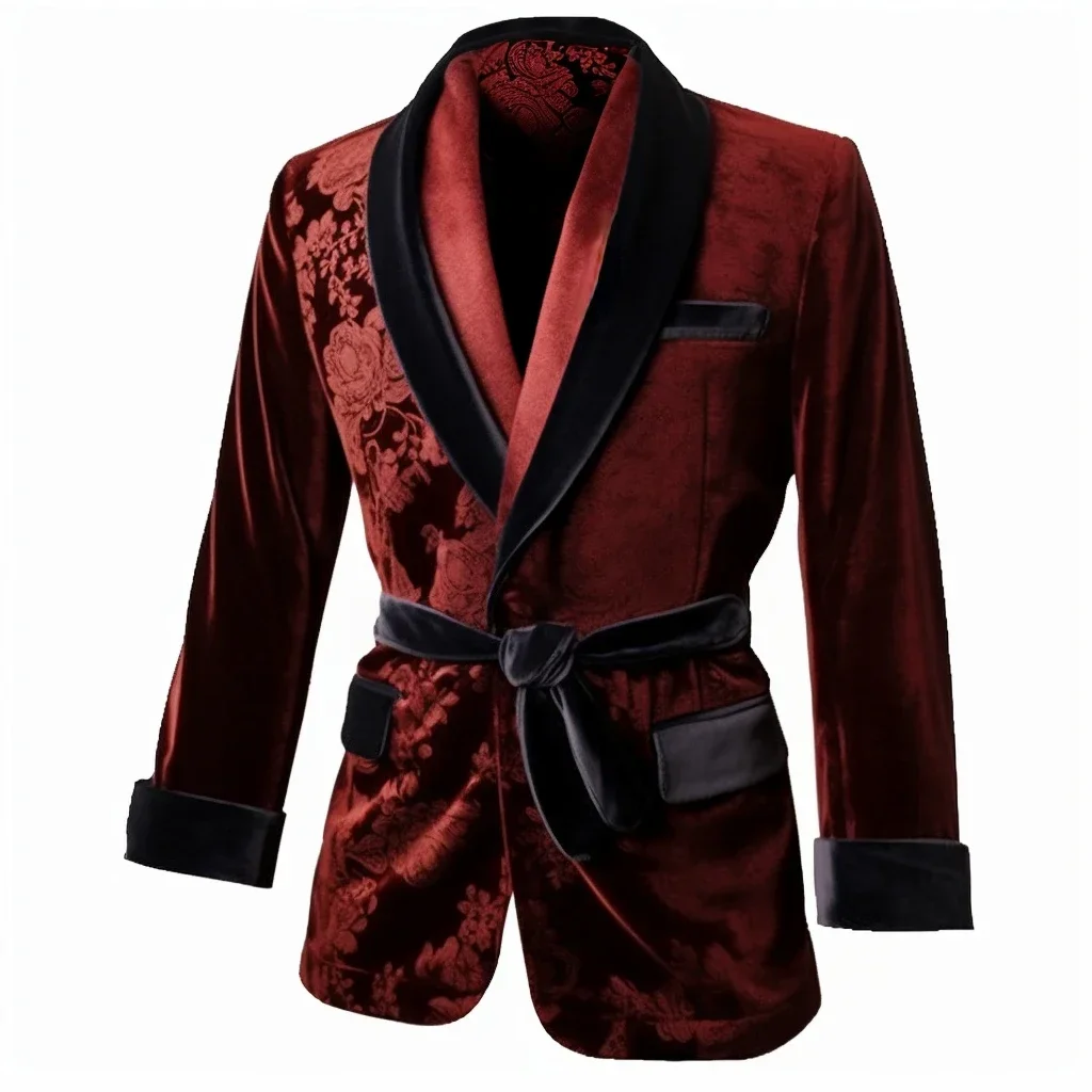 

Men's Vintage Velvet Smoking Jacket