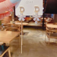 blue white d tassel earrings new luxury drop jewelry earrings fashion collocation acrylic big earrings for women 2022 statement