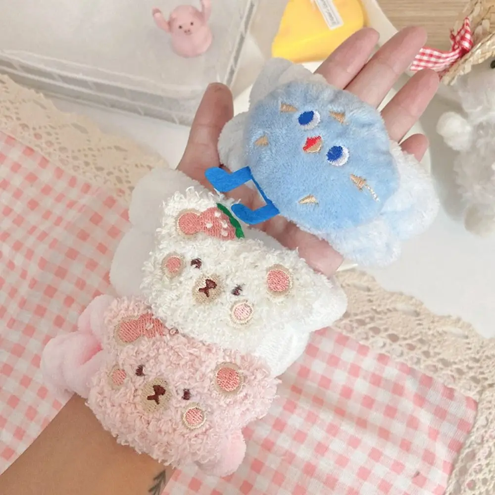 

Новинка, плюшевая Водонепроницаемая повязка для волос на запястье для женщин, повязка на запястье для мытья лица и макияжа, женские модные а...