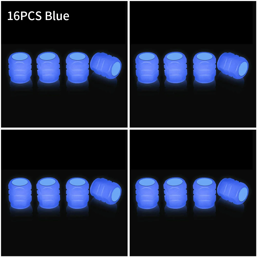 

1. The Real Color Of The Item May Be Slightly Car Tire Valve Auto Fluorescent Tyre Valves 4/8/16 PCS Blue Universal New