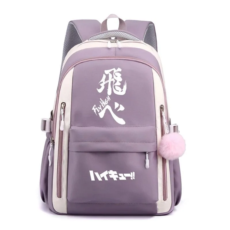 волейбол аниме Haikyû рюкзак Дышащая сетка 30 × 42 23 см черная синяя розовая