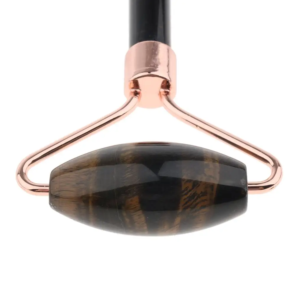 Натуральный нефритовый двойной массажер для лица с роликовым колесом