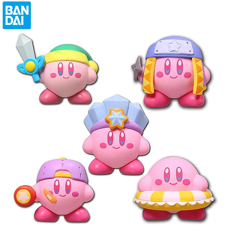 

Bandai Genuine Kirby Gashapon Figures Model Cute Animation Peripherals Toys Kirby Ornament Decorate Children's Birthday Gifts
