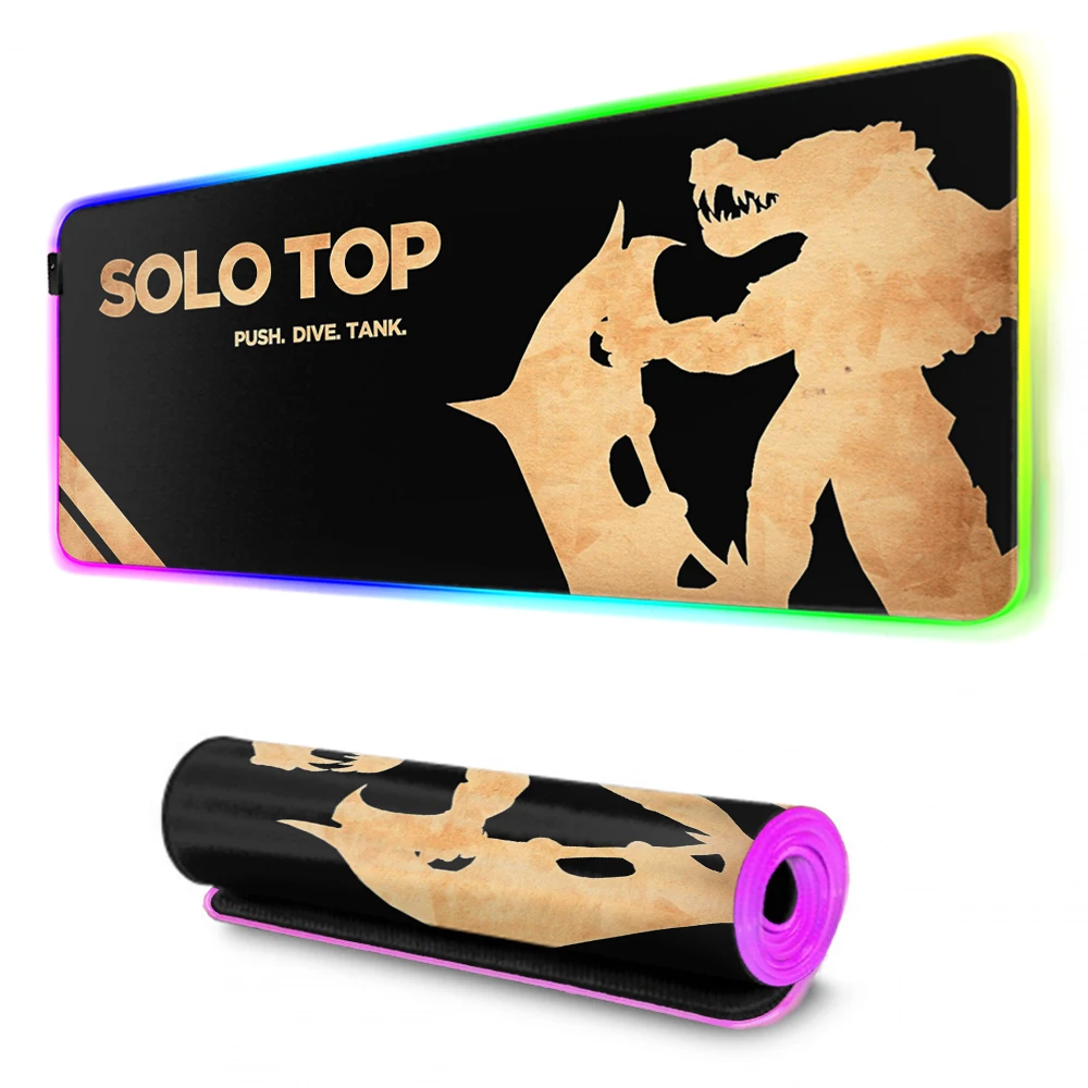 Персонализированный коврик для мыши Renekton для ноутбука, ПК, Настольный коврик для мыши, большой игровой коврик для мыши RGB для overwatchcs, LOL