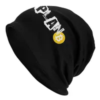 Bitcoin BTC Caps Vintage Street Skullies Beanies Hat Adult Men's Knit Hat Men Women Female Winter Warm Elastic Bonnet Knit Hat