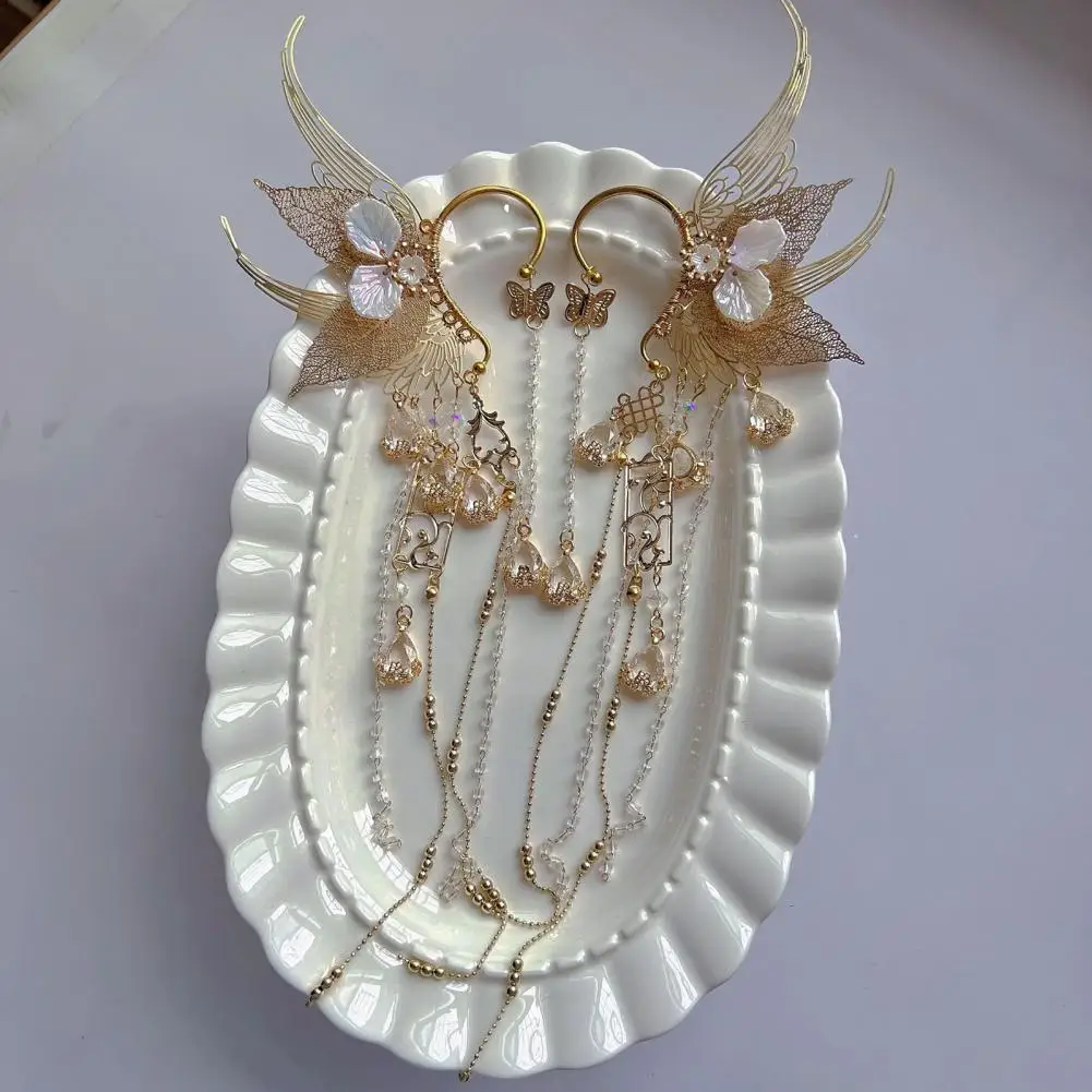 Серьги-манжеты с изображением эльфа мечтательный плавник русалки серьги-манжеты