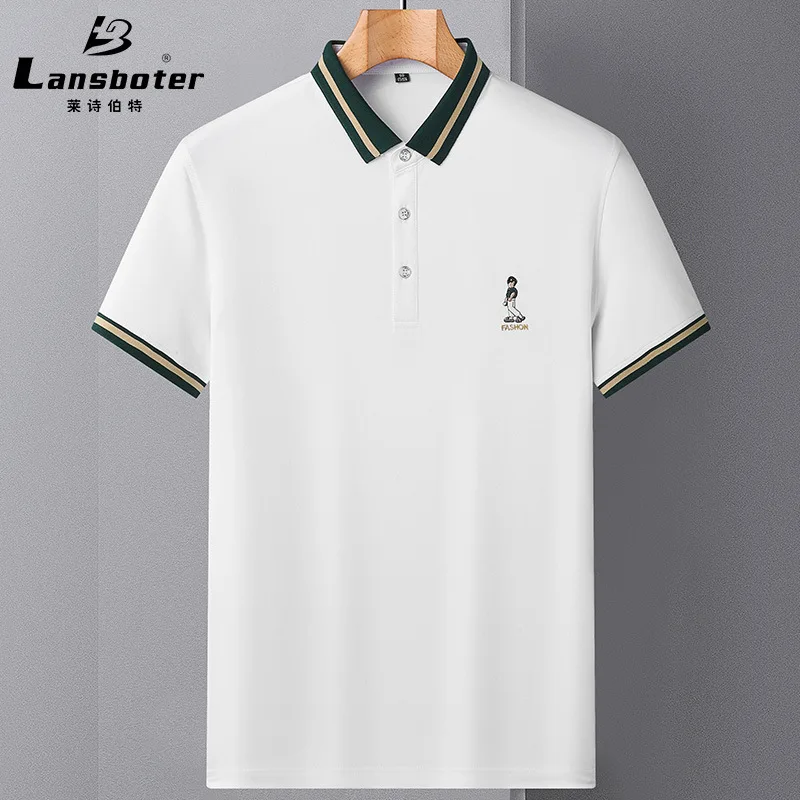 

Summer New White Seamless Elastic Short-sleeved Shirt Men's Slim Fitting Non-ironing Work Checked Business Lapel Half-sleeved