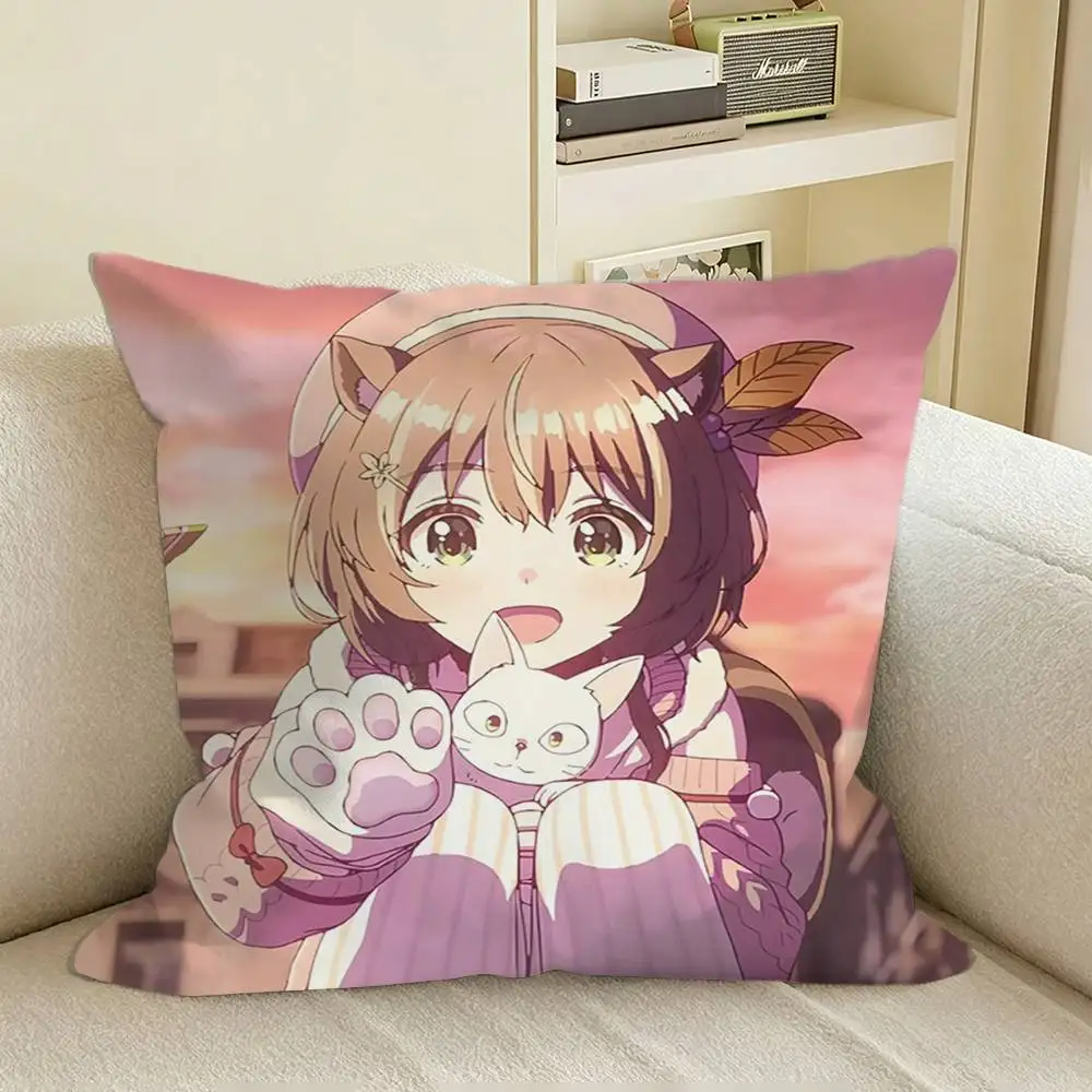 Фото Чехол для диванной подушки Vtuber A-Ayunda Risu от H-Hololive, однотонный, для гостиной, домашний декор, чехол для подушки №2