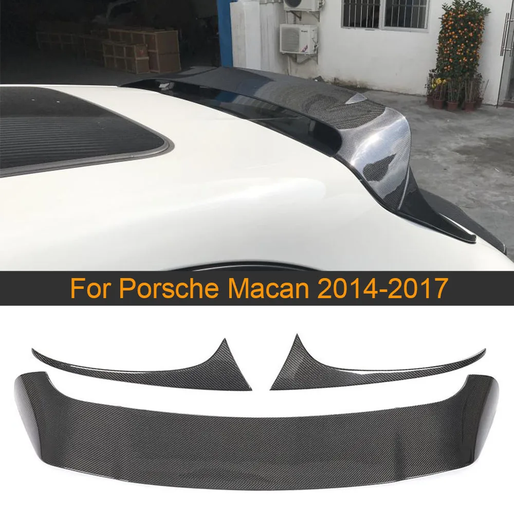 

Car Rear Roof Spoiler Wing For Porsche Macan 2014 2015 2016 2017 Carbon Fiber Rear Trunk Boot Lip Wing Trunk Spoiler