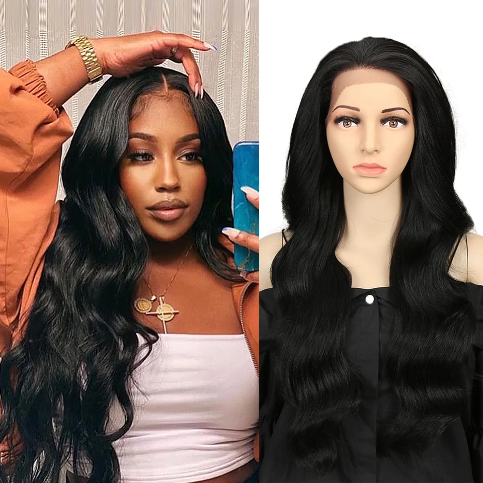 Noble Synthetic Lace Front Wig 13X4 Wavy HD Transparent Lace Front Wigs For Women Deep Wave Frontal Wig Lace Wig synthetic