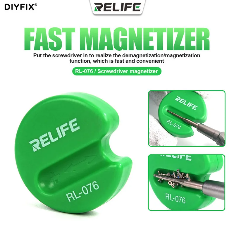 

RELIFE RL-076 Portable Magnetic Durable Screwdriver Bit Fast Magnetization Degaussing Hand Tool