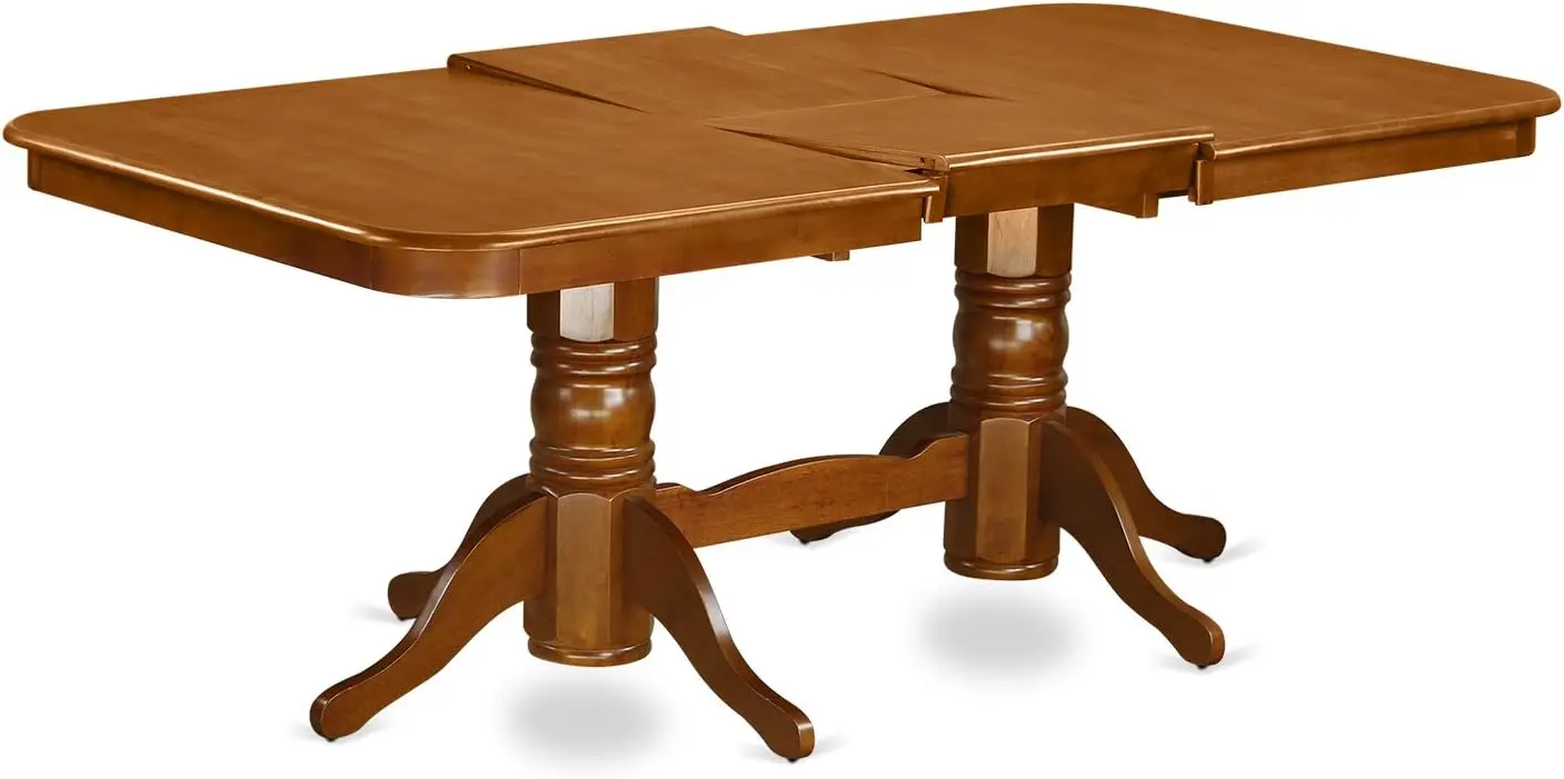 Набор из 5 предметов включает прямоугольный обеденный стол с листьями-бабочкой и