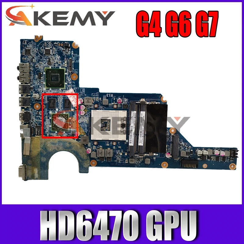 

636375-001 650199-001 DA0R13MB6E0 Laptop Motherboard For HP Pavilion G4 G6 G7 MAIN BOARD HM65 DDR3 HD6470 GPU to test 100% work