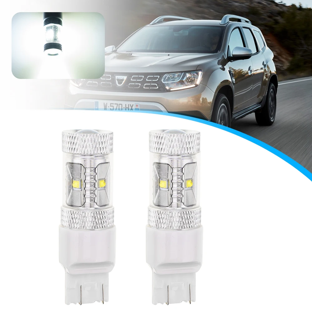 

2 шт. для Dacia Duster Sandero II MK2 Logan 12-22 T20 7443 7440 W21/5W светодиодная лампа CANBUS без ошибок дневных ходовых огней DRL